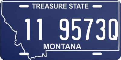 MT license plate 119573Q