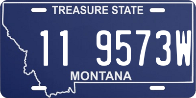 MT license plate 119573W