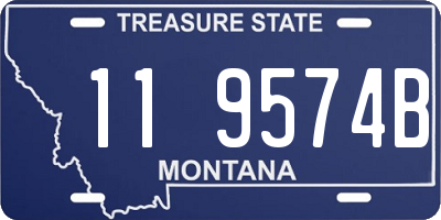 MT license plate 119574B