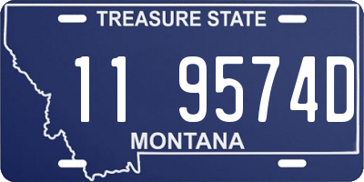 MT license plate 119574D