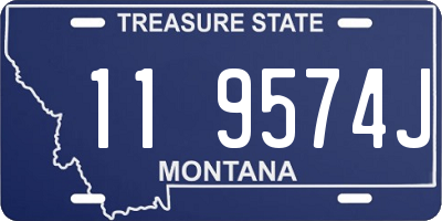 MT license plate 119574J