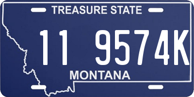 MT license plate 119574K