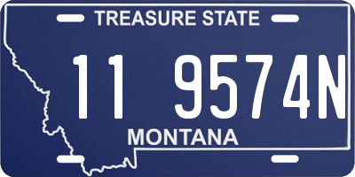 MT license plate 119574N