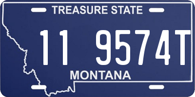 MT license plate 119574T