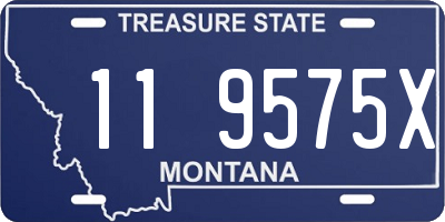 MT license plate 119575X