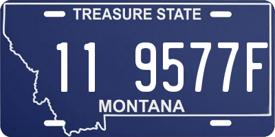 MT license plate 119577F