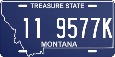 MT license plate 119577K