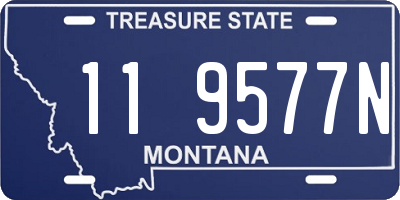 MT license plate 119577N