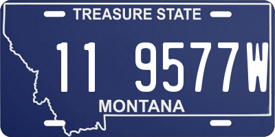 MT license plate 119577W