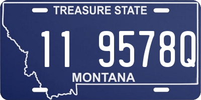 MT license plate 119578Q