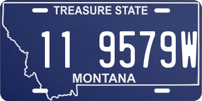 MT license plate 119579W