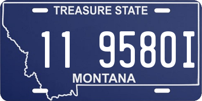 MT license plate 119580I