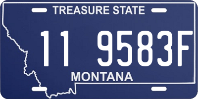 MT license plate 119583F