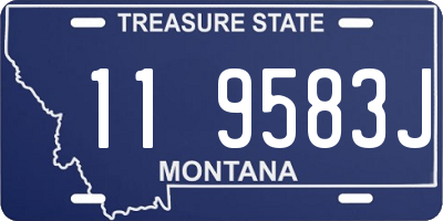 MT license plate 119583J