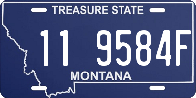 MT license plate 119584F