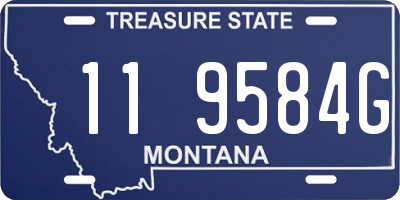 MT license plate 119584G