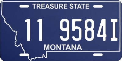 MT license plate 119584I