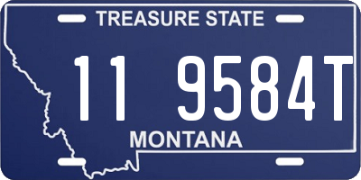 MT license plate 119584T