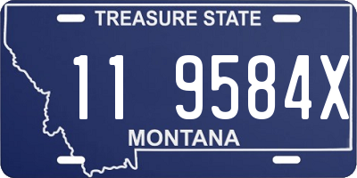 MT license plate 119584X