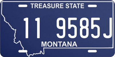 MT license plate 119585J