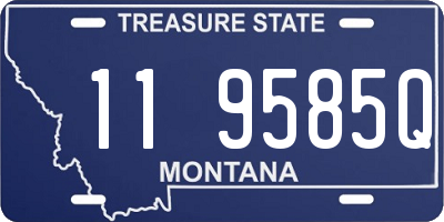 MT license plate 119585Q