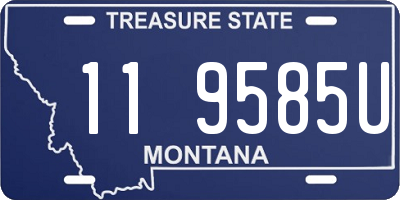 MT license plate 119585U