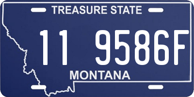 MT license plate 119586F