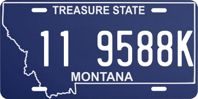 MT license plate 119588K