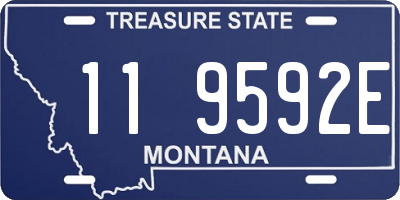 MT license plate 119592E