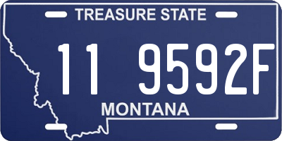 MT license plate 119592F