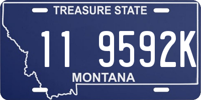 MT license plate 119592K