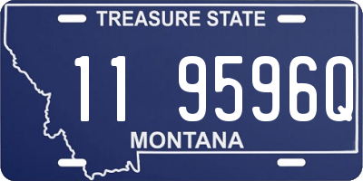 MT license plate 119596Q