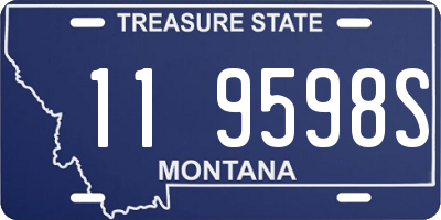 MT license plate 119598S