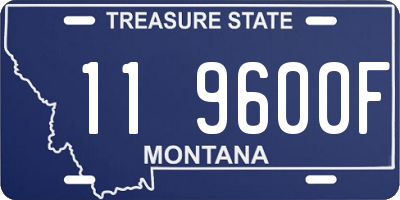 MT license plate 119600F