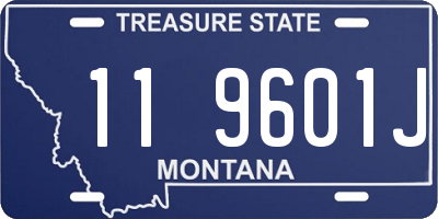 MT license plate 119601J