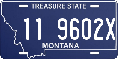 MT license plate 119602X