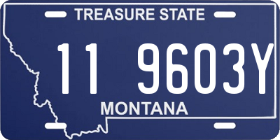 MT license plate 119603Y