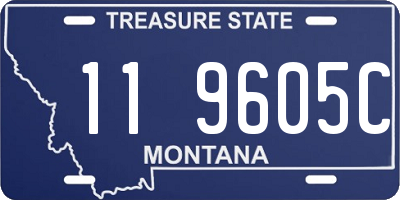 MT license plate 119605C