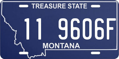 MT license plate 119606F
