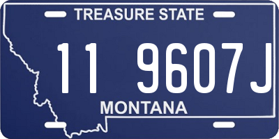 MT license plate 119607J