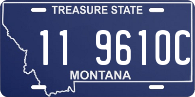 MT license plate 119610C