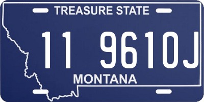 MT license plate 119610J