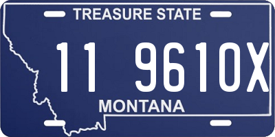 MT license plate 119610X