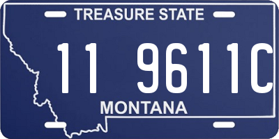 MT license plate 119611C