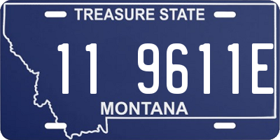 MT license plate 119611E