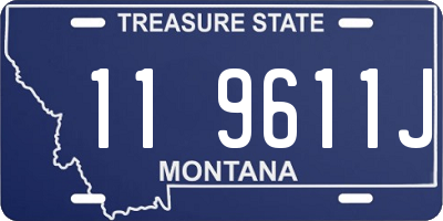 MT license plate 119611J