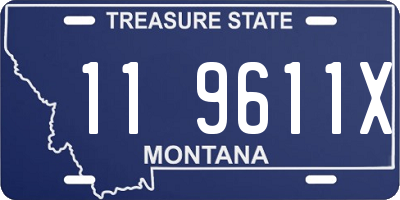 MT license plate 119611X