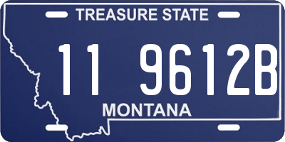 MT license plate 119612B