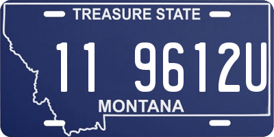 MT license plate 119612U