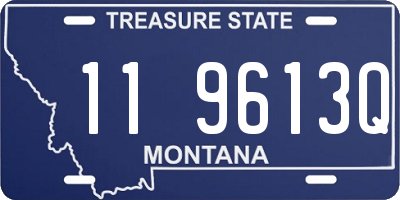 MT license plate 119613Q